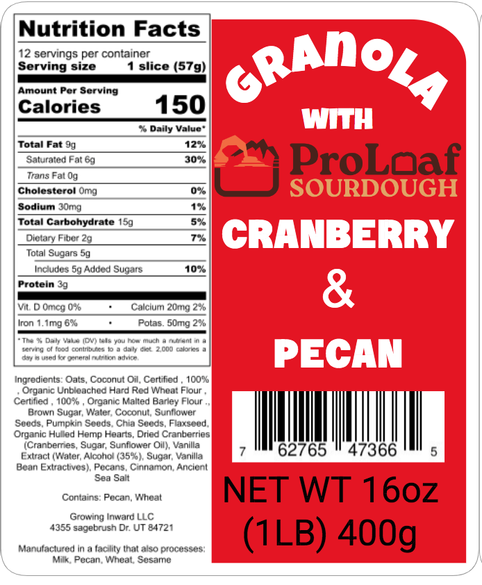 Proloaf Cranberry Pecan Sourdough (2 Pack)