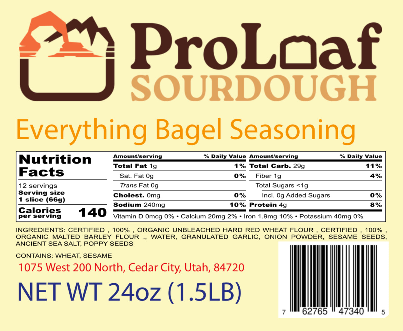 Proloaf Everything Bagel Sourdough