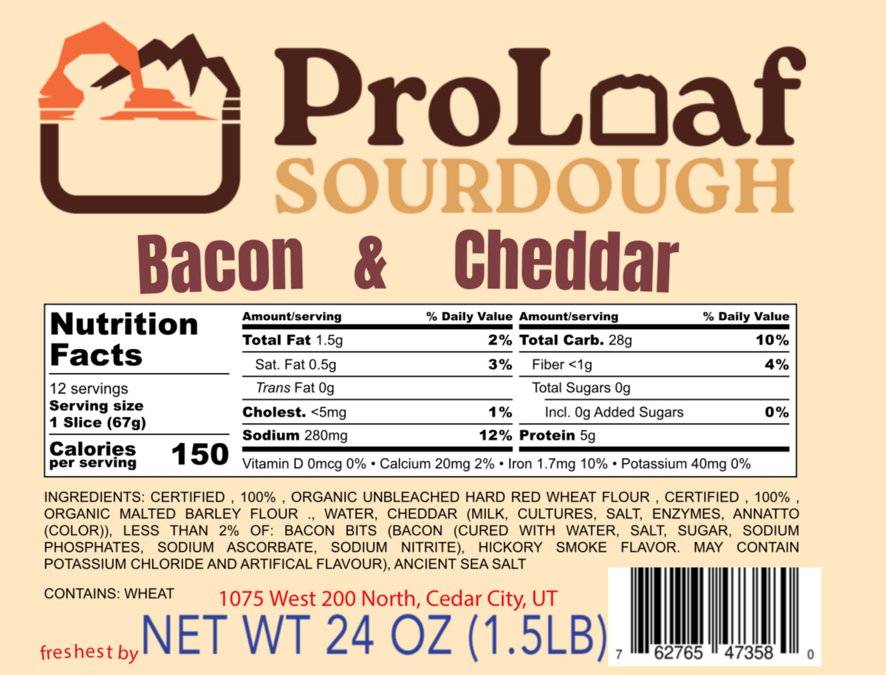 Proloaf Bacon Cheddar Sourdough