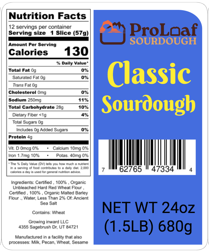 Proloaf Organic Sourdough